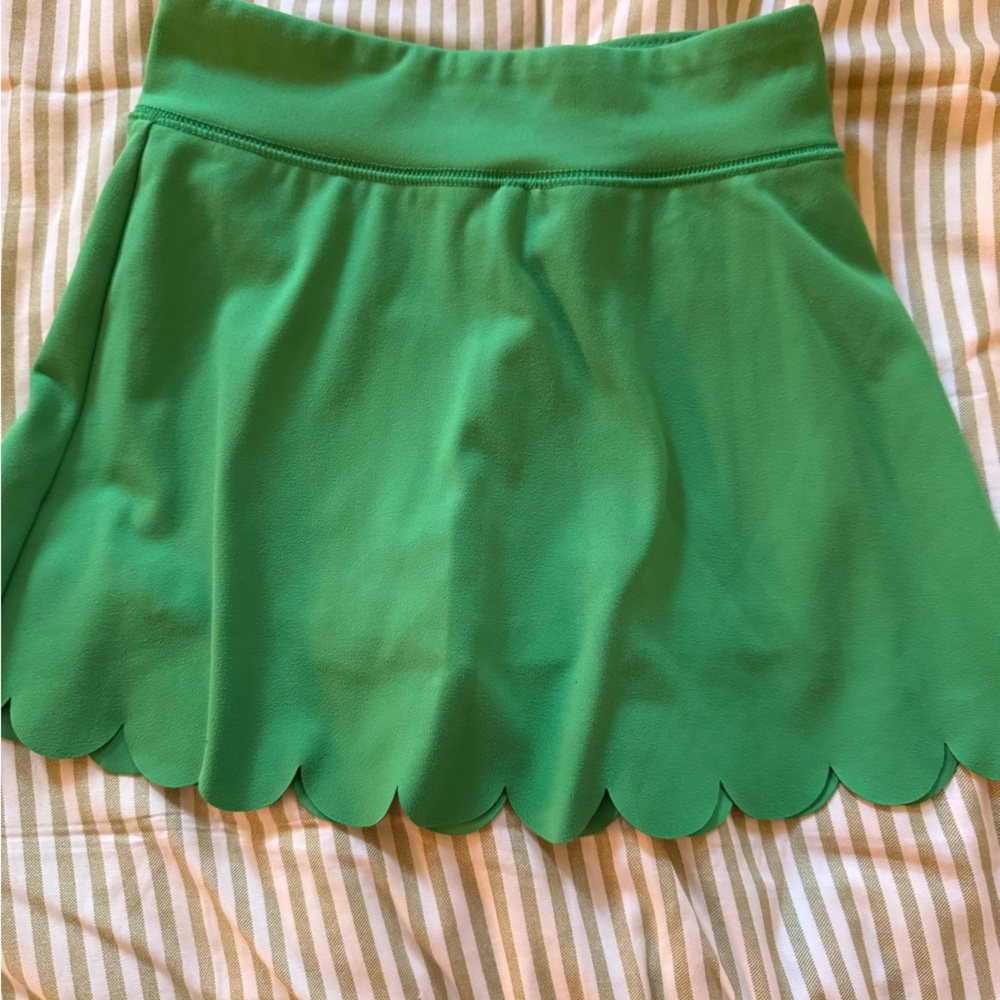 Crewcuts Vibrant Green Mini Skirt with Scalloped Hem
